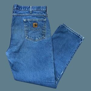 Carhartt Classic Regular Fit B18PRW Vintage Denim Blue Jeans Men's Size 40 x 32
